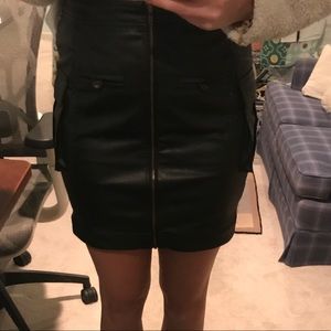 PRICE DROP mo:vint by Anthropologie leather skirt